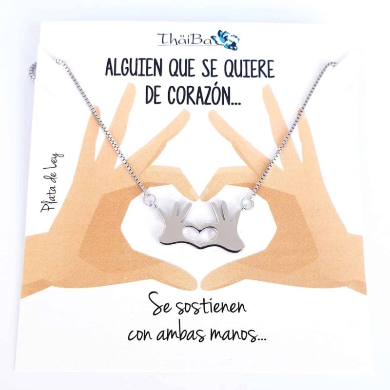 Collar manos corazón