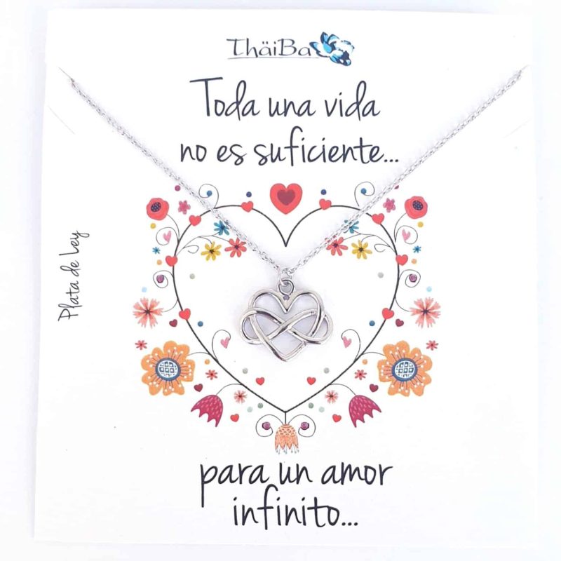 Collar corazón infinito