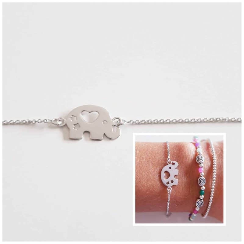 Pulsera elefante de la suerte