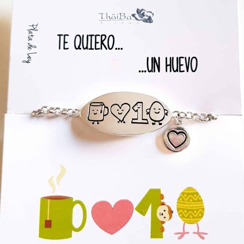 Pulsera te quiero un huevo