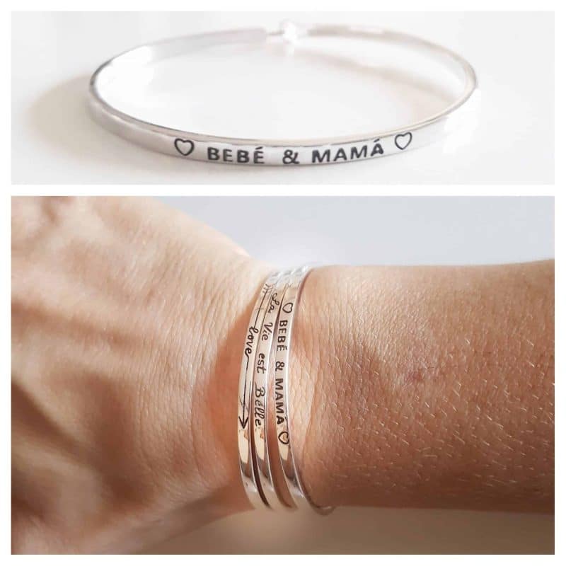 Pulsera rígida bebé y mamá talla M