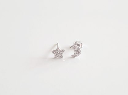 Pendientes luna y estrella