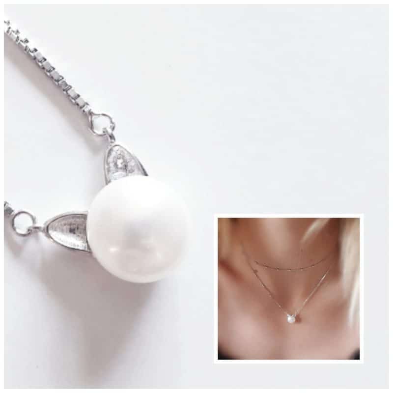 Collar gato perla