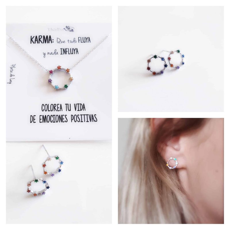 Pendiente karma color