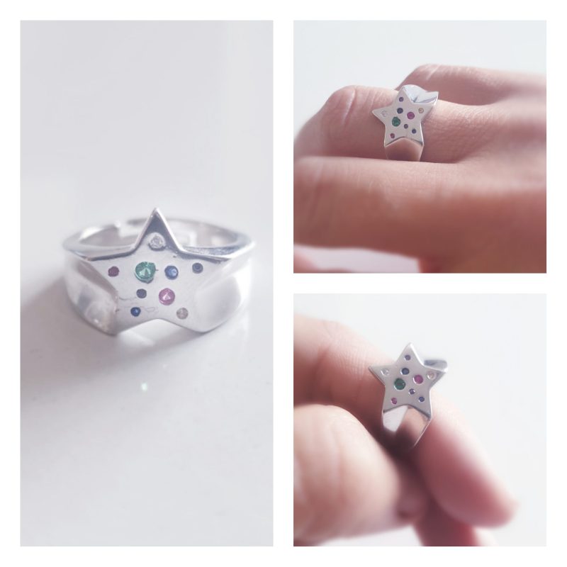 Anillo estrella rainbow