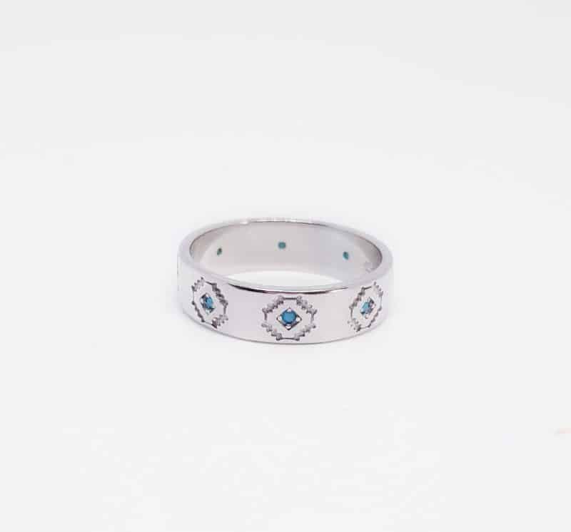 Anillo piedras turquesas
