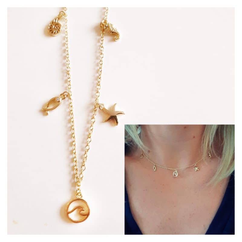 Collar mar oro