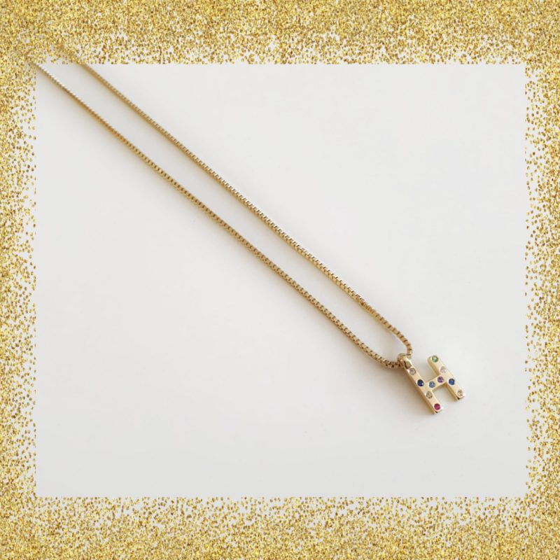 Collar inicial oro h