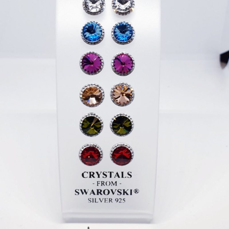 Pendientes swarovski 10 mm colores