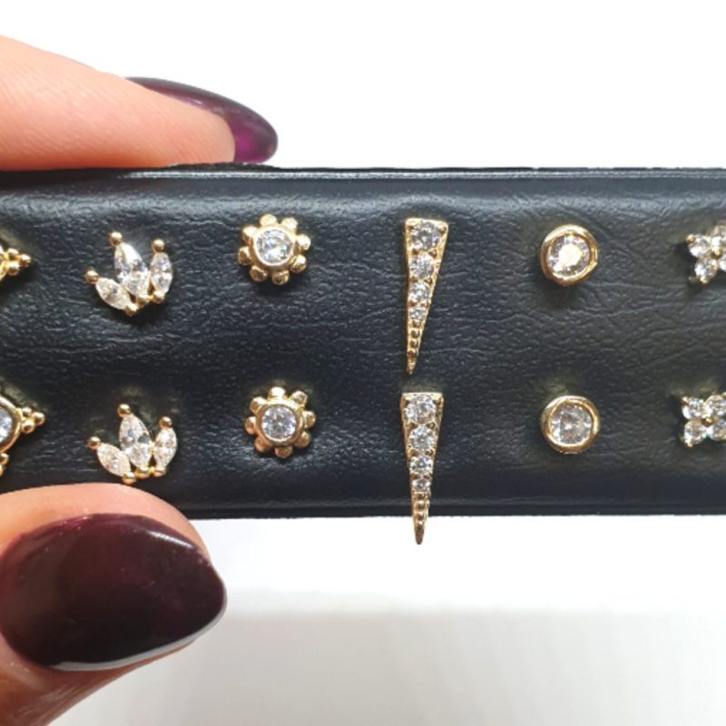 Pendientes mix oro