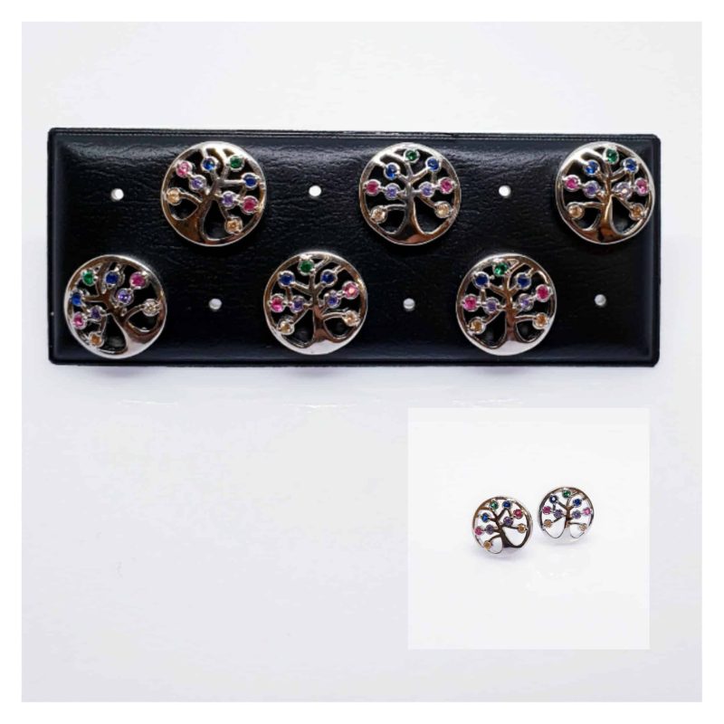 Pendientes árbol de la vida multicolor