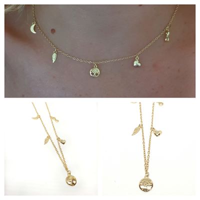 Collar charms árbol de la vida