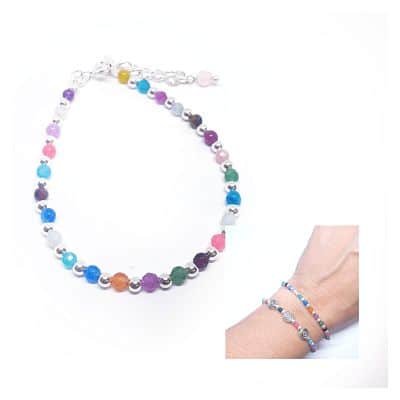 Pulsera básica rainbow 3mm