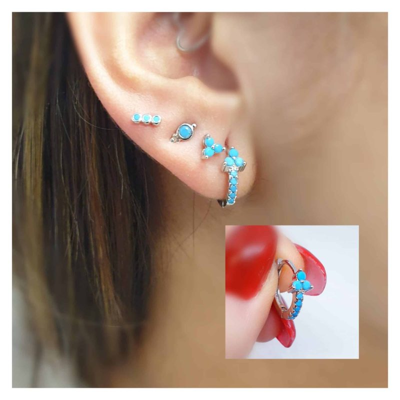Pendientes tres pétalos