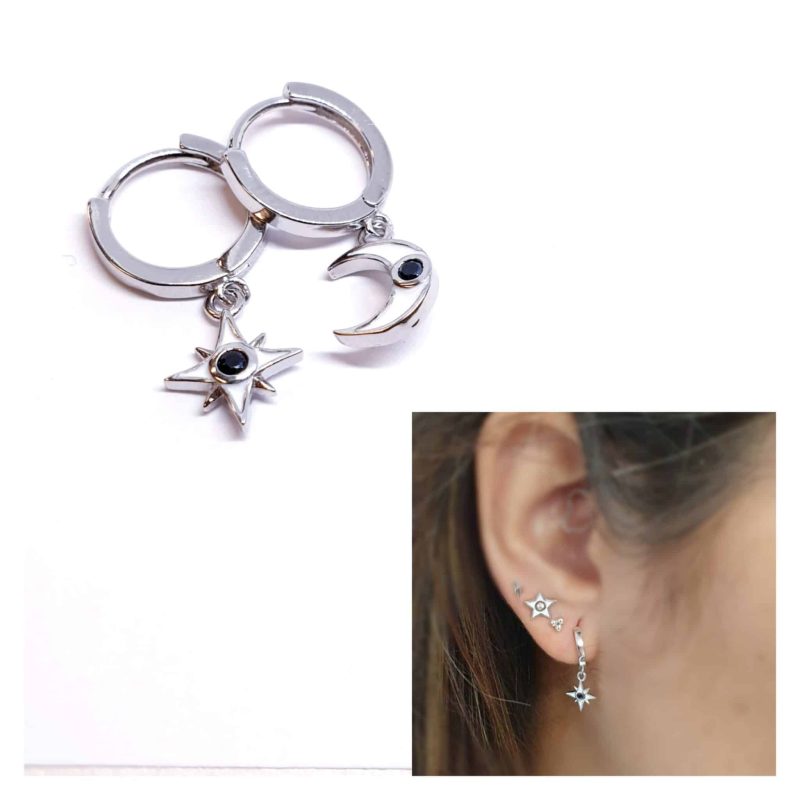 Pendientes universo blancos