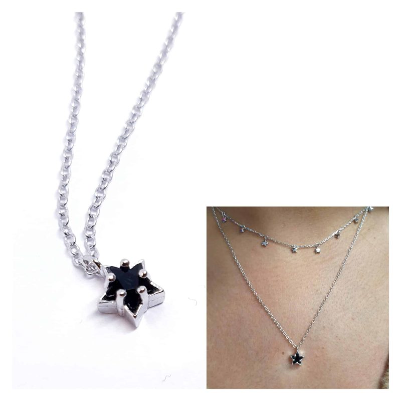 Collar estrella negra