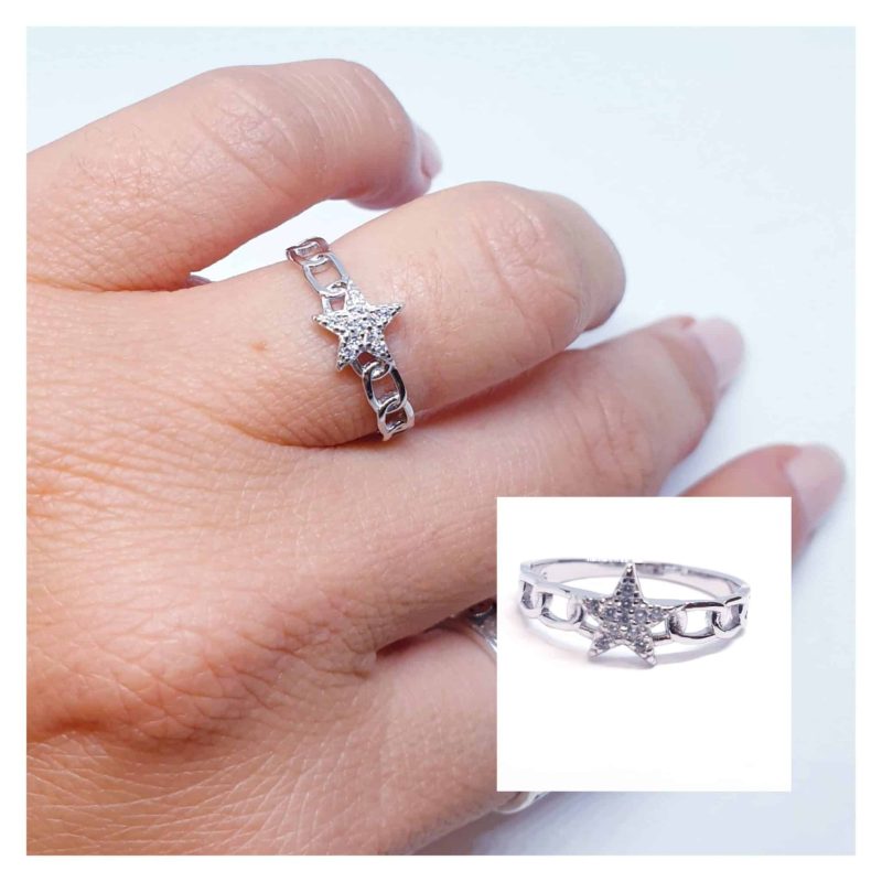 Anillo eslabón estrella