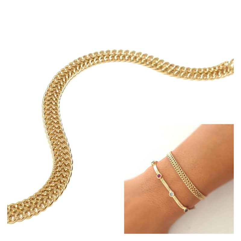 Pulsera malla oro