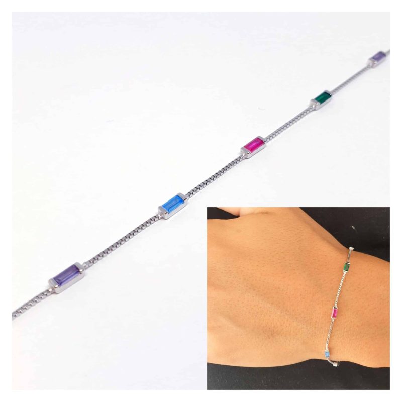 Pulsera baguette multicolor