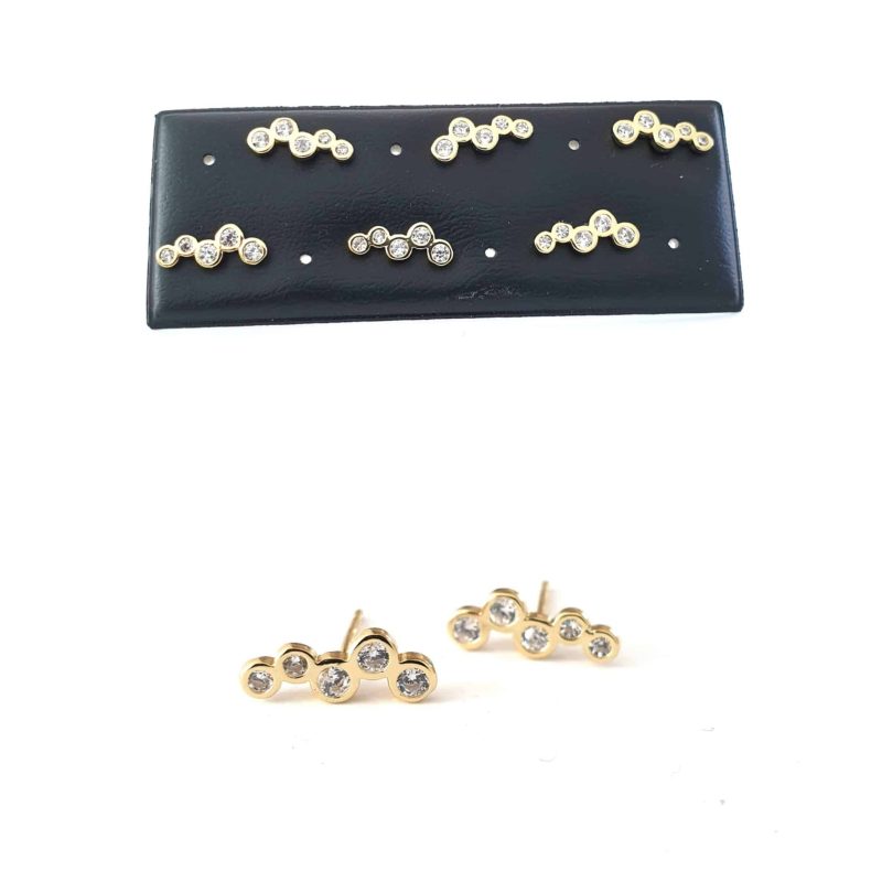 Pendientes burbujas oro