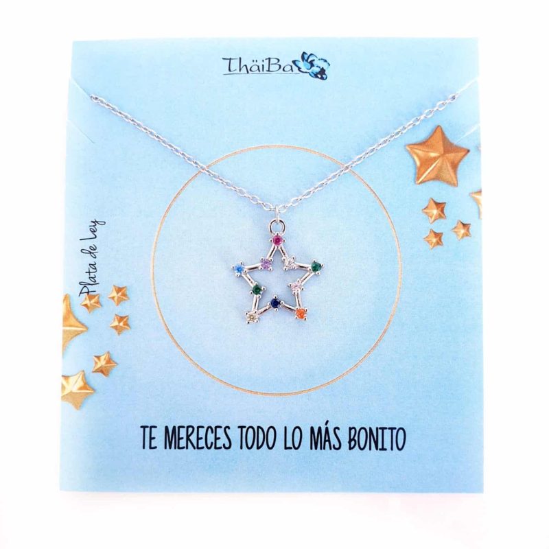 Collar estrella multicolor