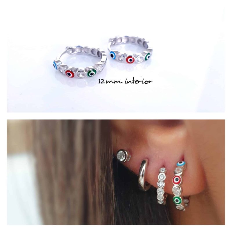Pendientes aros ojitos M
