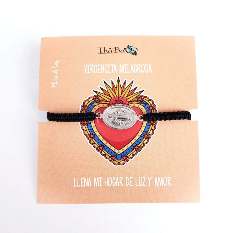 Pulsera macramé Virgencita Milagrosa