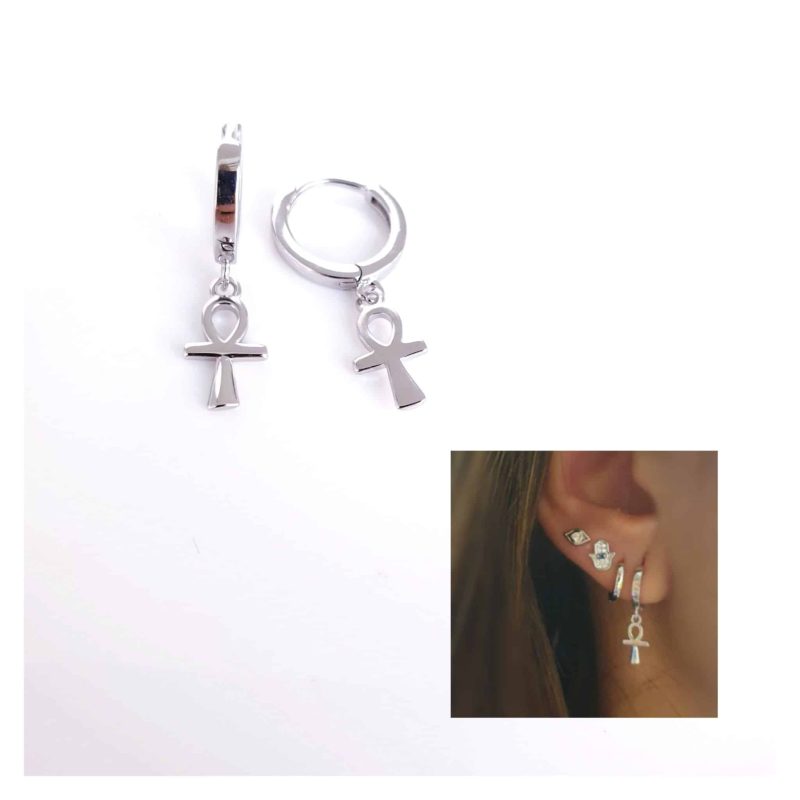 Pendientes cruz de la vida
