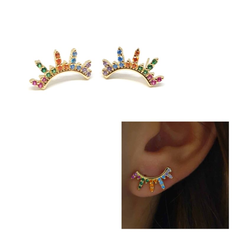 Pendientes destellos oro