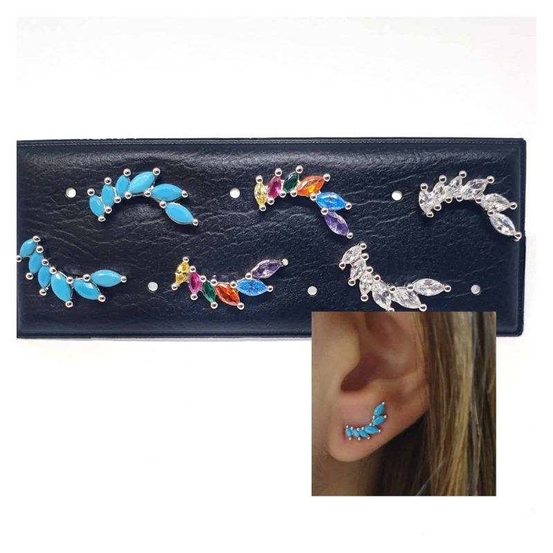 Pendientes hojas de colores