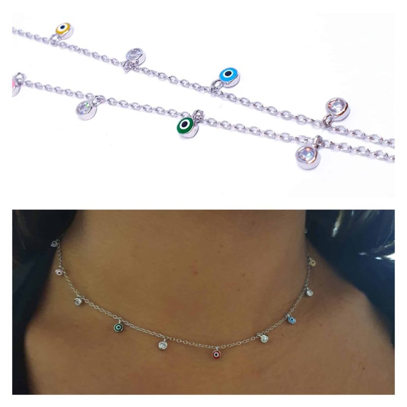 Collar mini ojitos turcos