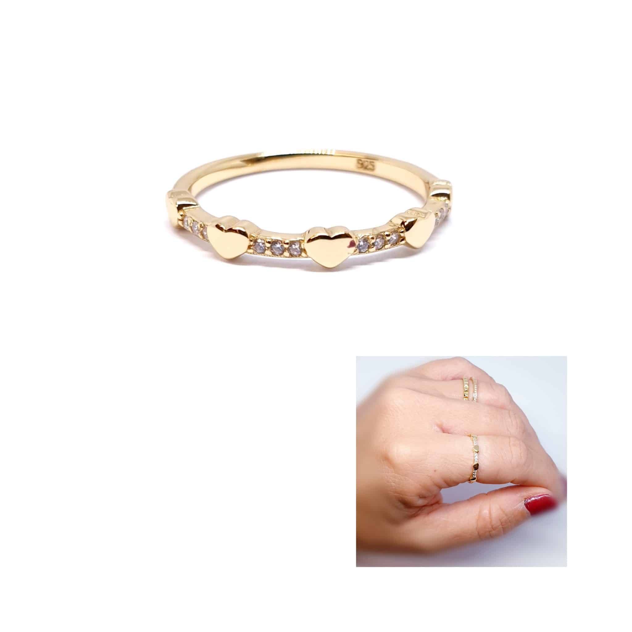 Anillo petit oro corazones