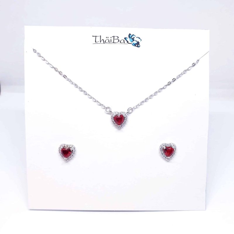 Set corazón rojo