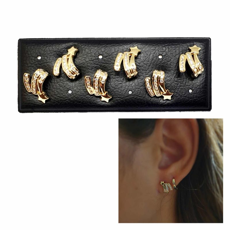 Pendientes destello oro