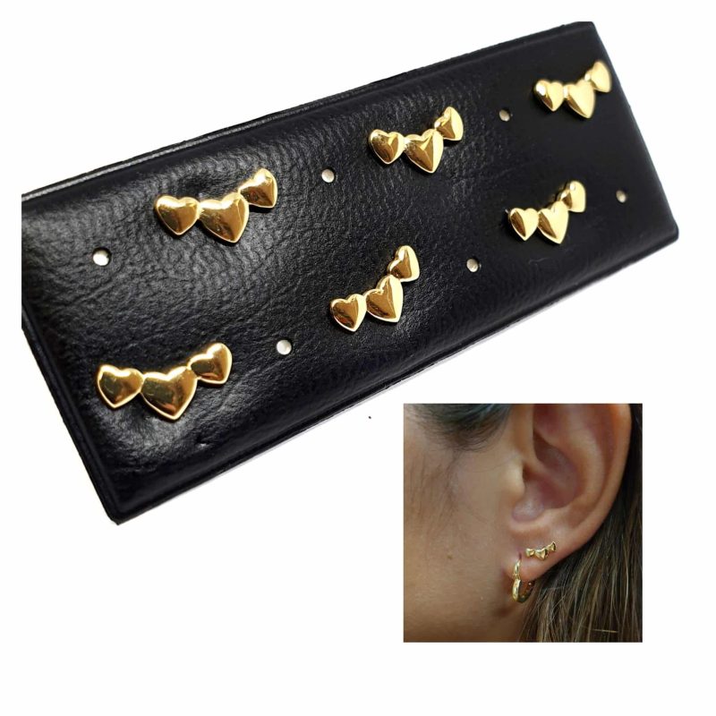 Pendientes corazón oro