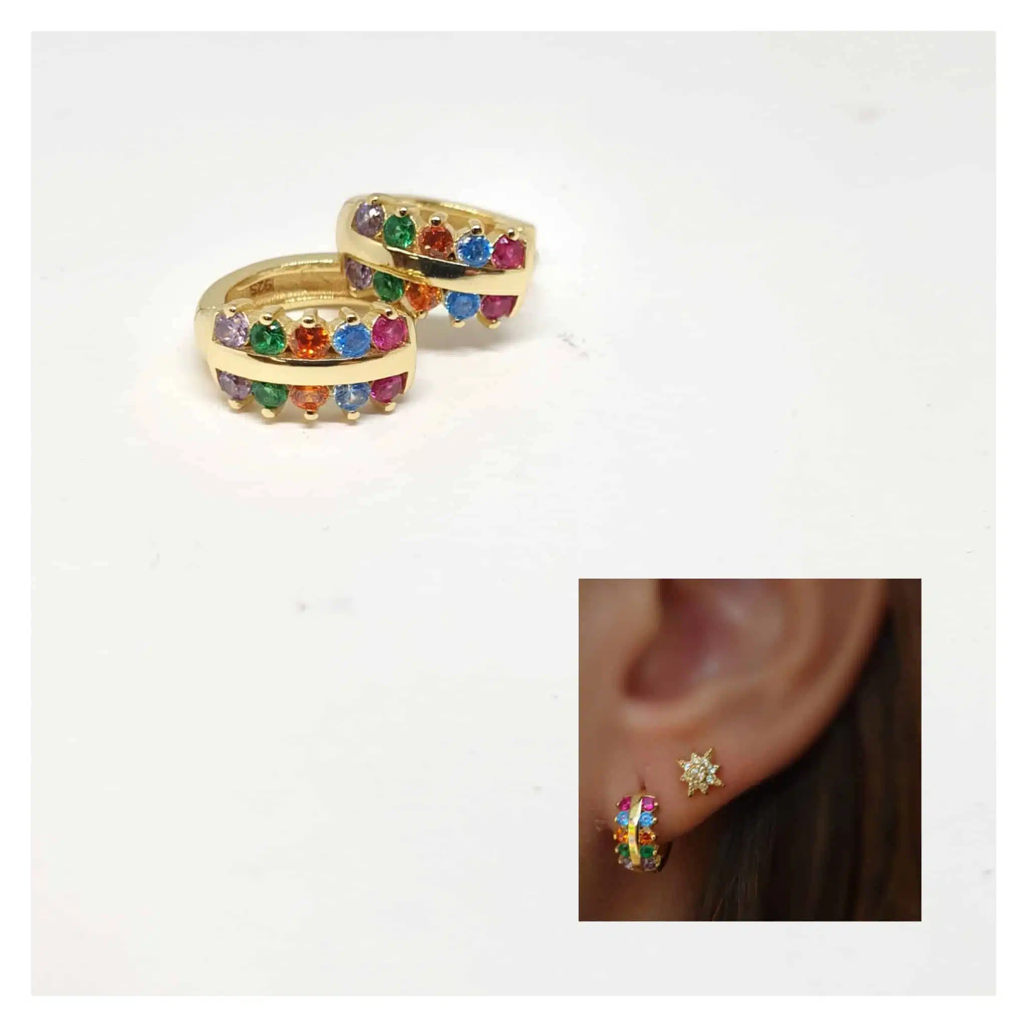Pendientes fantasía oro
