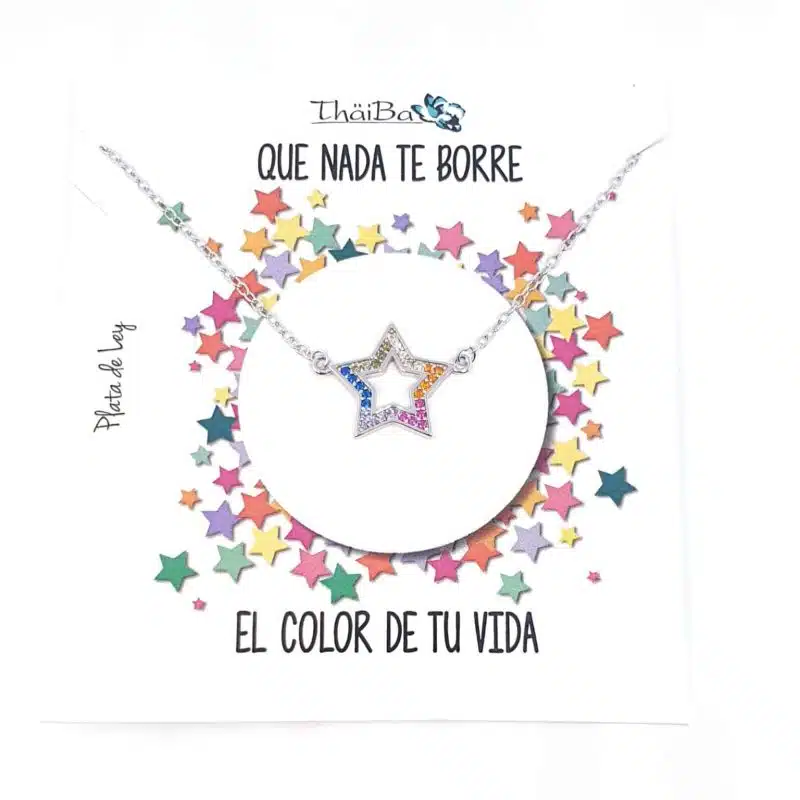 Collar estrella de colores