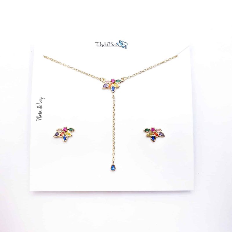Set Y pétalos oro colores