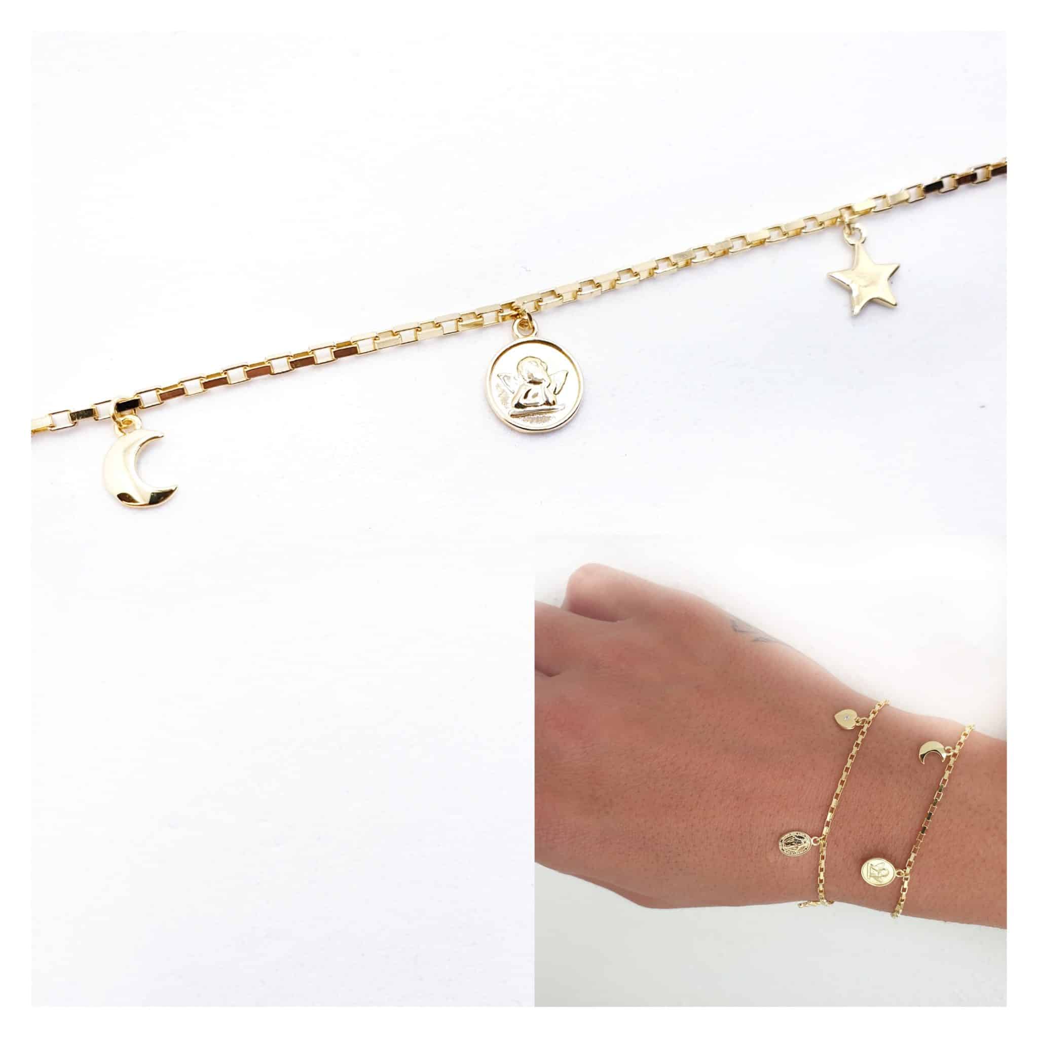 Pulsera ángel de la guarda oro