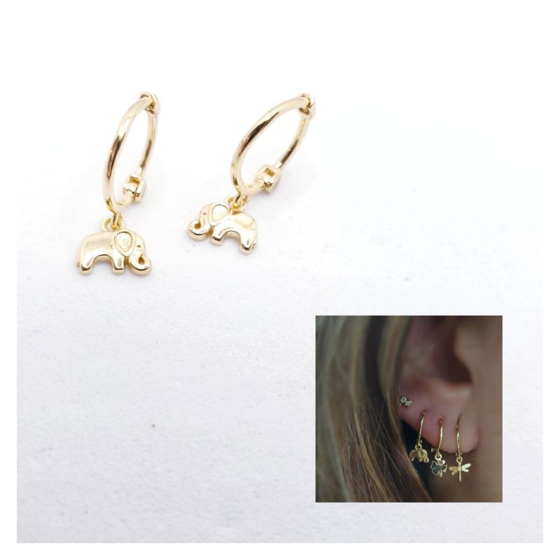 Pendientes libélulas oro