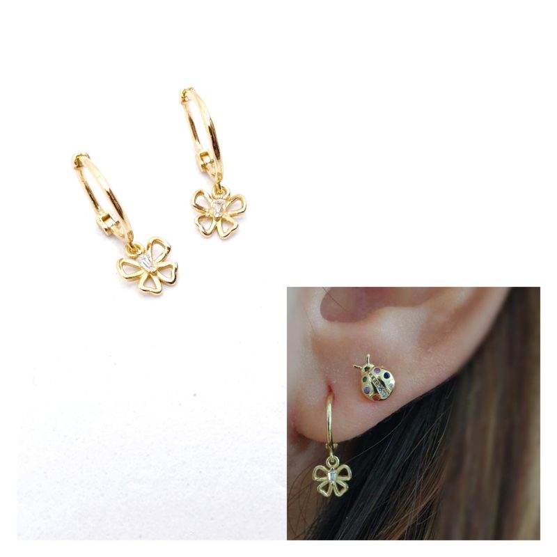 Pendientes mariposas oro