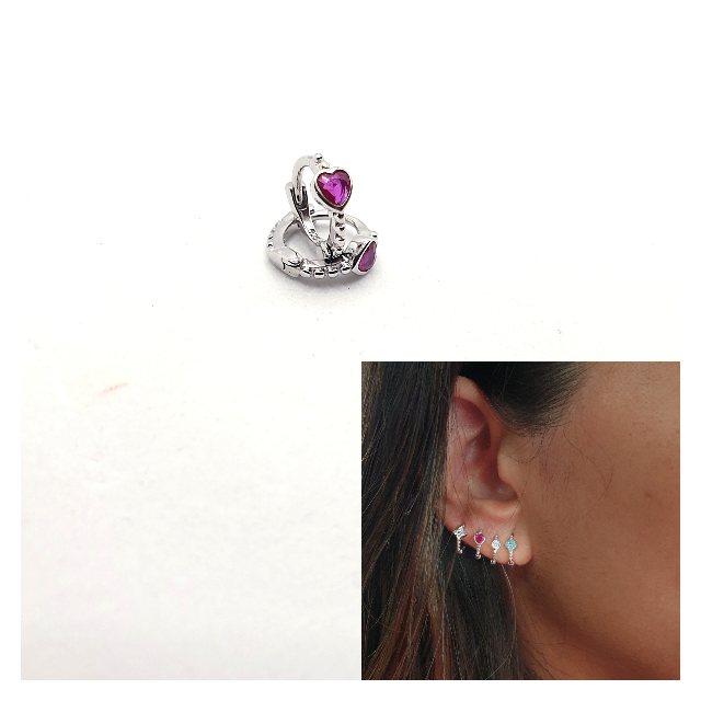 Pendiente mini arito corazón