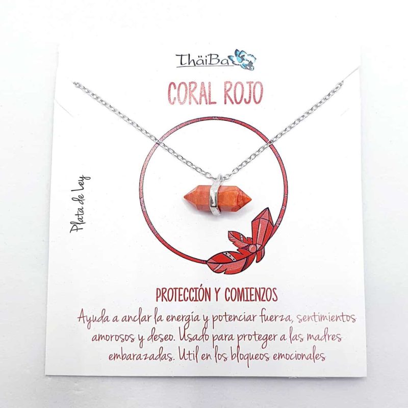 Collar coral rojo