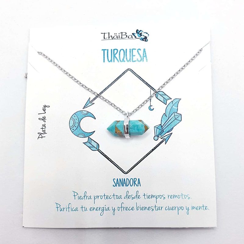 Collar piedra turquesa prisma