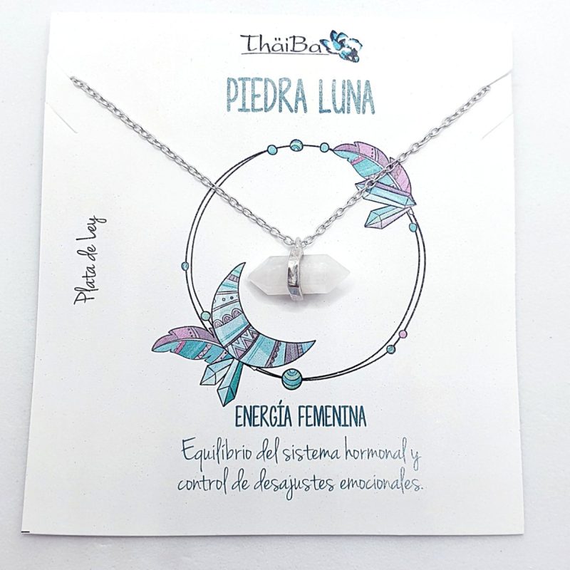 Collar piedra luna prisma