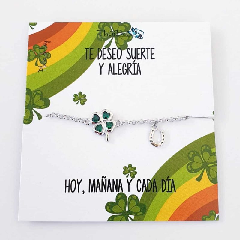Pulsera trébol verde