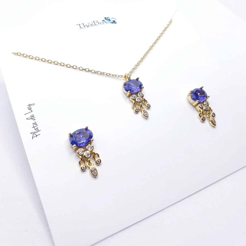 Set luxury amatista oro