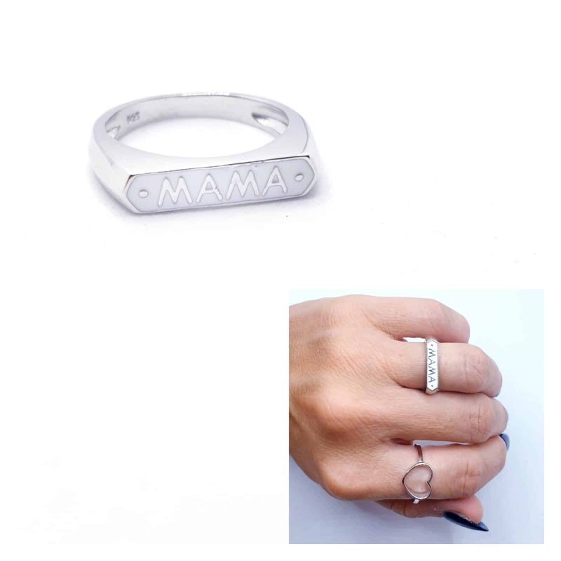 Anillo Mamá blanco