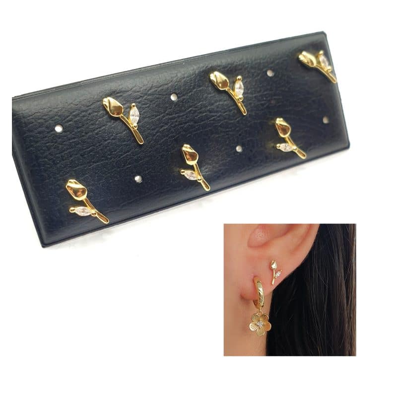 Pendientes tulipán oro