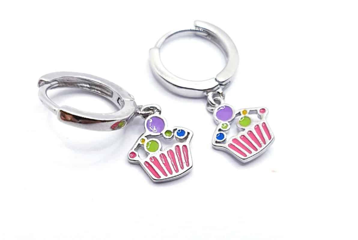Pendientes cup cake infantil